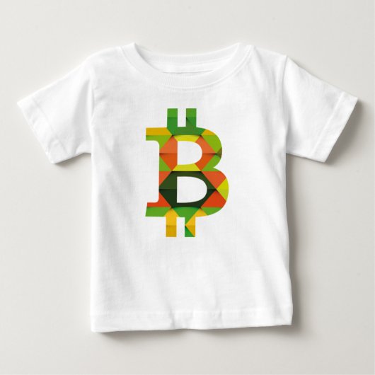 BITCOIN/PATTERN-Toddler's Romper ベビーTシャツ (正面)