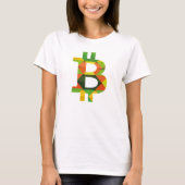 BITCOIN/PATTERN-Women's Crop Top Tシャツ (正面)
