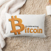 Bitcoin pillow - in crypto we trust ランバークッション (ブランケット)
