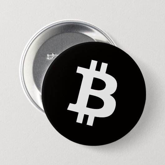 Bitcoin Pin Button (Large) 缶バッジ (正面&裏面)