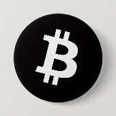 Bitcoin Pin Button (Large) 缶バッジ (正面)