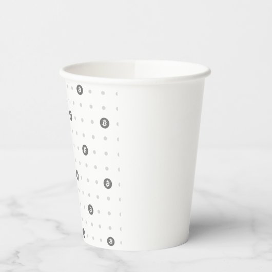 Bitcoin Polka Dot 8oz Paper Cup 紙コップ (左)