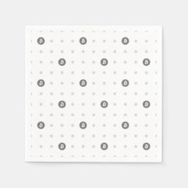 Bitcoin Polka Dot Paper Napkin スタンダードカクテルナプキン