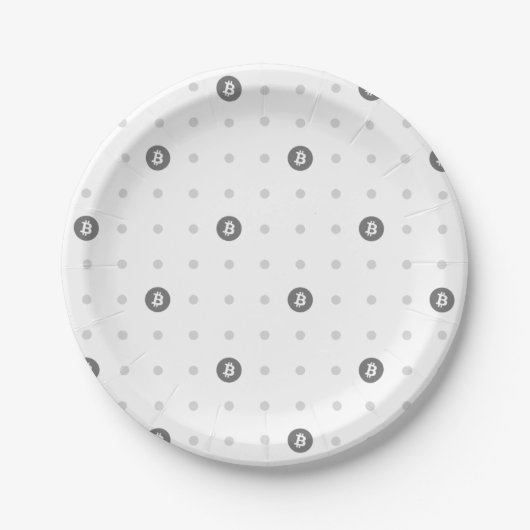 Bitcoin Polka Dot Paper Plate (Small) ペーパープレート (正面)
