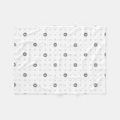 Bitcoin Polka Dots Fleece Blanket フリースブランケット (正面(横))
