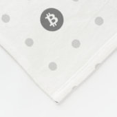 Bitcoin Polka Dots Fleece Blanket フリースブランケット (角)