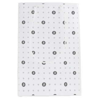 Bitcoin Polka Dots Gift Bag (Medium) ミディアムペーパーバッグ