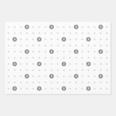 Bitcoin Polka Dots Wrapping Paper Sheets ラッピングペーパーシート (正面3)