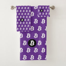 Bitcoin Purple バスタオルセット