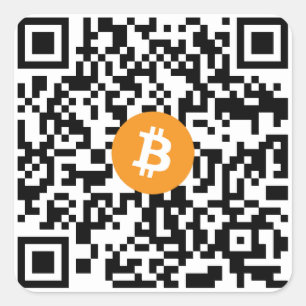 Bitcoin QRコード小さいステッカー(20のシート) スクエアシール