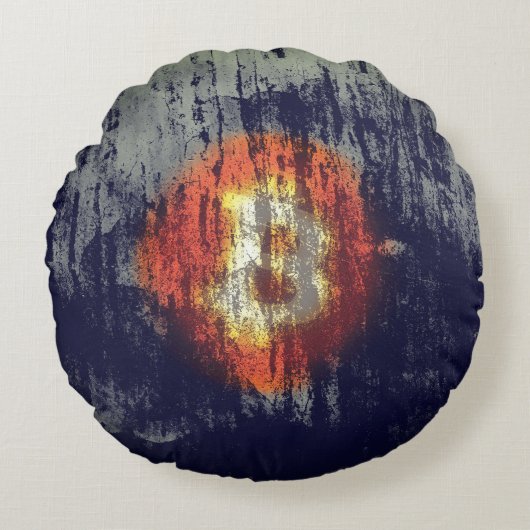 Bitcoin Resilient Art ラウンドクッション (正面)