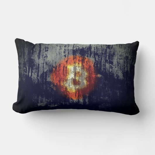 Bitcoin Resilient Art ランバークッション (正面)