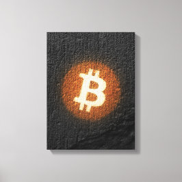 Bitcoin Resilient Art （Black Wall HD上） キャンバスプリント