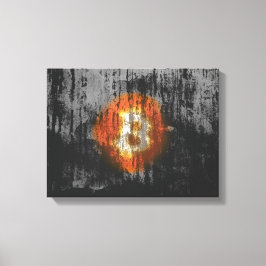 Bitcoin Resilient Art （Black Wall HD上） キャンバスプリント