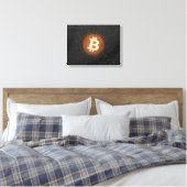 Bitcoin Resilient Art （Black Wall HD上） キャンバスプリント (インサイチュ (寝室))