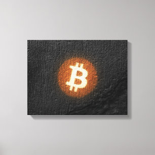 Bitcoin Resilient Art (Black Wall HD上) キャンバスプリント