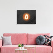 Bitcoin Resilient Art （Black Wall HD上） キャンバスプリント (インサイチュ (リビング))
