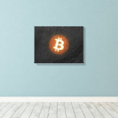 Bitcoin Resilient Art （Black Wall HD上） キャンバスプリント (インサイチュ (ウッドフロア))