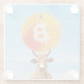 Bitcoin Resilient Bull ガラスコースター (裏面)