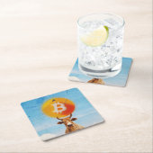 Bitcoin Resilient Bull スクエアペーパーコースター (インサイチュ)