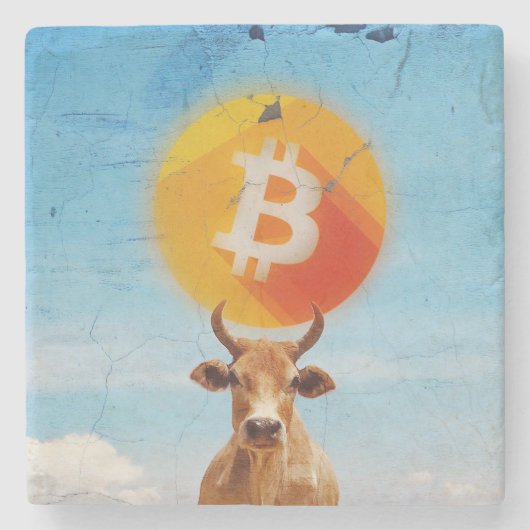 Bitcoin Resilient Bull ストーンコースター (正面)