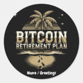 Bitcoin Retirement Planで未来を守る ラウンドシール (正面)