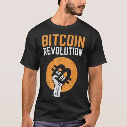 Bitcoin Revolution Crypto Design Tシャツ (正面)
