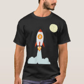 Bitcoin Rocket To The Moon Design Tシャツ (正面)