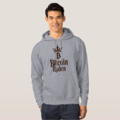 Bitcoin Rules King Crown Crypto Trader Hoodie パーカ (正面フル)