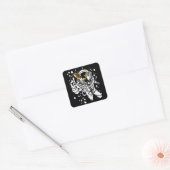 Bitcoin Ryptocurrency計с画B宇宙飛行士 スクエアシール (封筒)