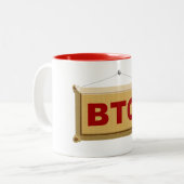 bitcoin schild holz ツートーンマグカップ (正面左)