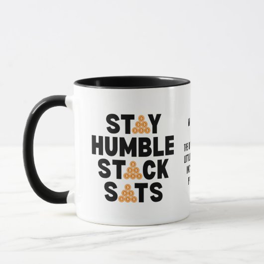 Bitcoin STAY HUMBLE STACK SATS Christian Crypto  マグカップ (左)