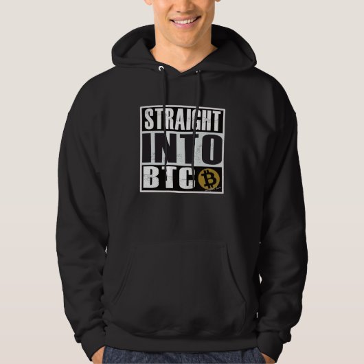 Bitcoin  Straight Outta into BTC Blockchain パーカ (正面)