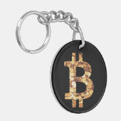 Bitcoin-Symbol キーホルダー (正面左)