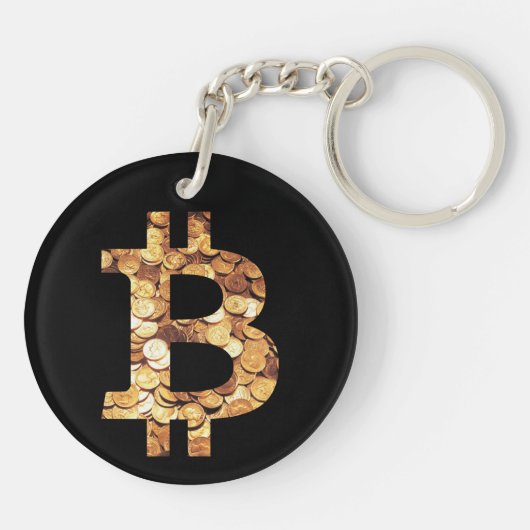 Bitcoin-Symbol キーホルダー (裏面)