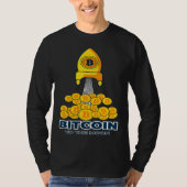 Bitcoin To the Moon & Back Bitcoin Cryptocurrency  Tシャツ (正面)