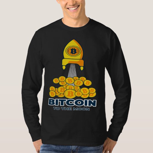 Bitcoin To the Moon & Back Bitcoin Cryptocurrency Tシャツ (正面)