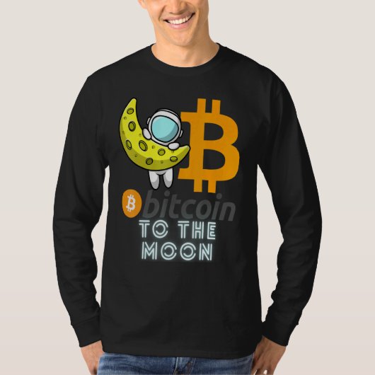 Bitcoin  To The Moon Blockchain Cryptocurrency Cry Tシャツ (正面)