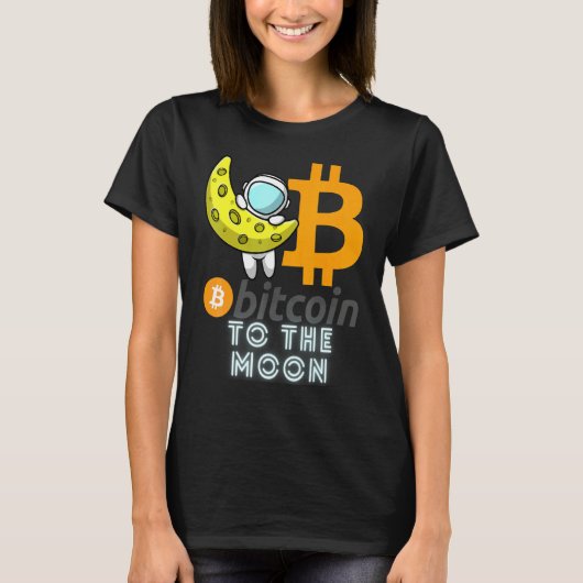 Bitcoin  To The Moon Blockchain Cryptocurrency Cry Tシャツ (正面)