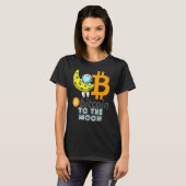Bitcoin  To The Moon Blockchain Cryptocurrency Cry Tシャツ (正面フル)
