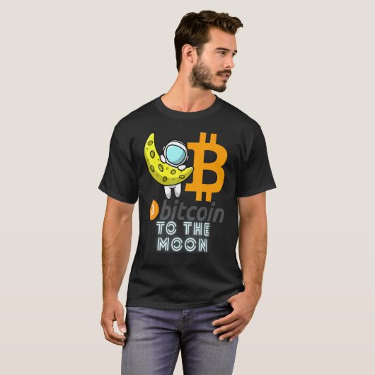 Bitcoin  To The Moon Blockchain Cryptocurrency Cry Tシャツ (正面フル)