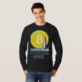 Bitcoin To The Moon Crypto Currency Hodl Tシャツ (正面フル)
