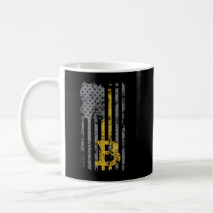 Bitcoin USAフラグ動揺してデジタル通貨愛好家 コーヒーマグカップ
