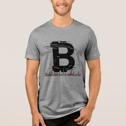 Bitcoin Volatility Candlestick Chart Crypto Tradin トライブレンドＴシャツ (正面)