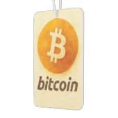 Bitcoin Watercolor (Logo + Text) カーエアーフレッシュナー (左)