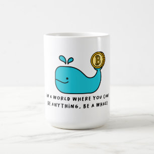 Bitcoin Whale おもしろい Crypto Investor Cartoonデザイン コーヒーマグカップ