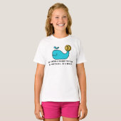 Bitcoin Whale おもしろい Crypto Investor Cartoonデザイン Tシャツ (正面フル)