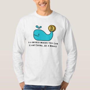 Bitcoin Whale おもしろい Crypto Investor Cartoonデザイン Tシャツ