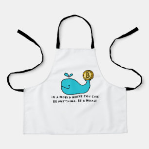 Bitcoin Whale Crypto Investor & BTC取引デザイン エプロン