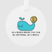 Bitcoin Whale Crypto Investor & BTC取引デザイン オーナメント (正面)